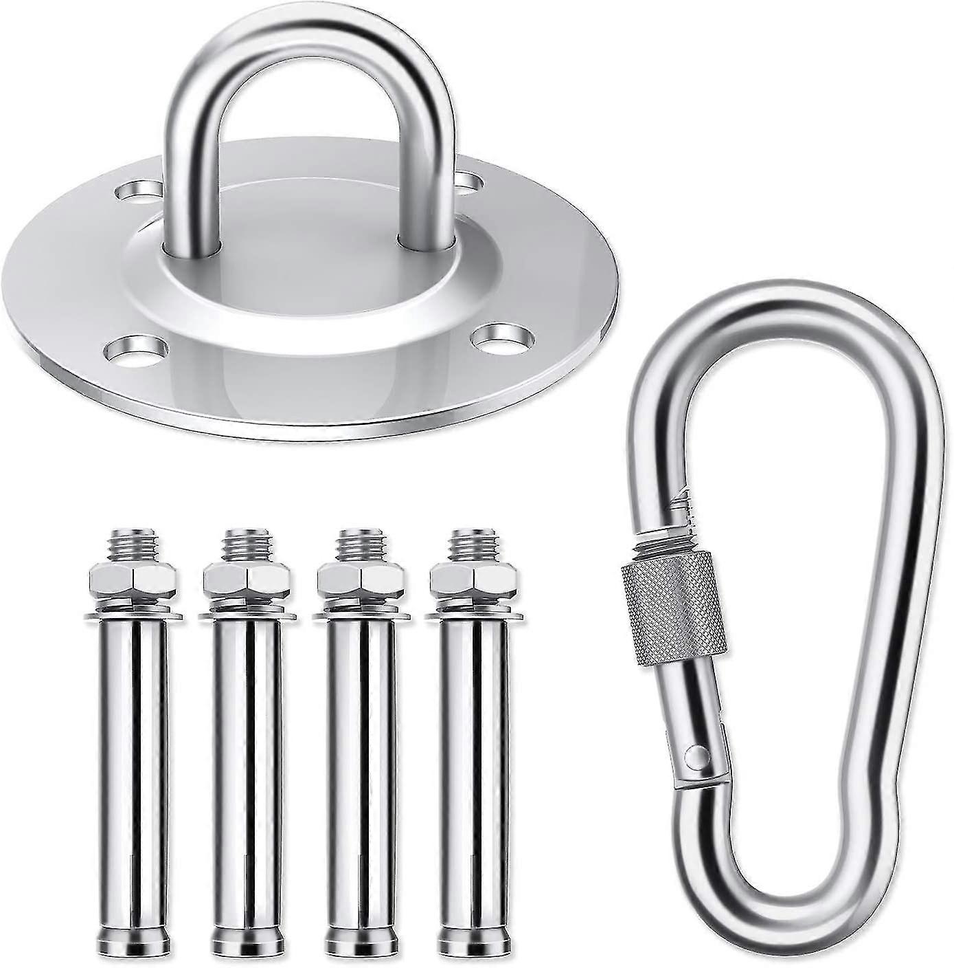 Tavan Kancası Asılı Sandalye Premium Paslanmaz Çelik Braket 400kg'a Kadar Asılı Sandalye Hamak Kum Torbası Askı Eğitmeni Yoga Bezi Tente ile Uyumlu