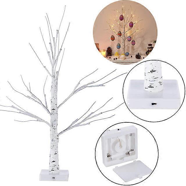 60cm Easter Decor LED Birch Tree Light Easter Eggs Hanging Ornament Tree Easter Party Supplies Easter Decorations For Home Table