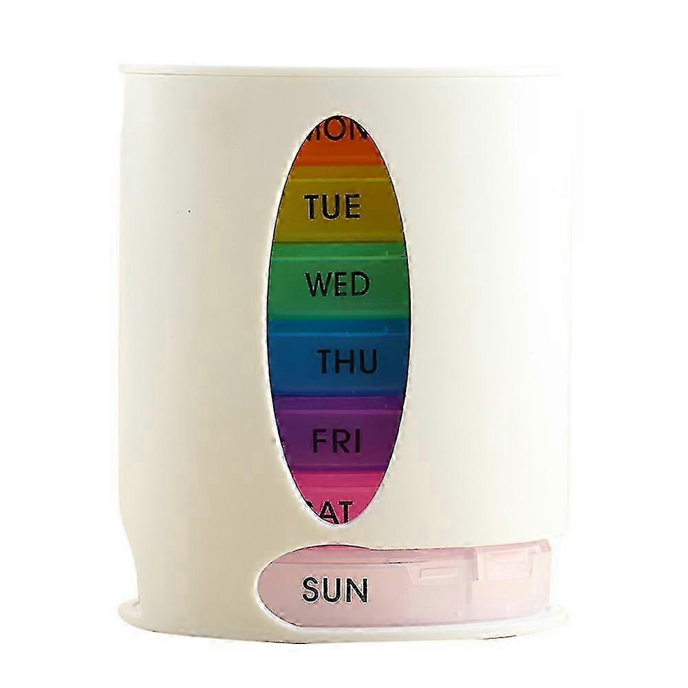 7 Days Pill Box Pill Container Organizer Pill Dispenser Pill Box On-the-go Multi-layer(1pcs)