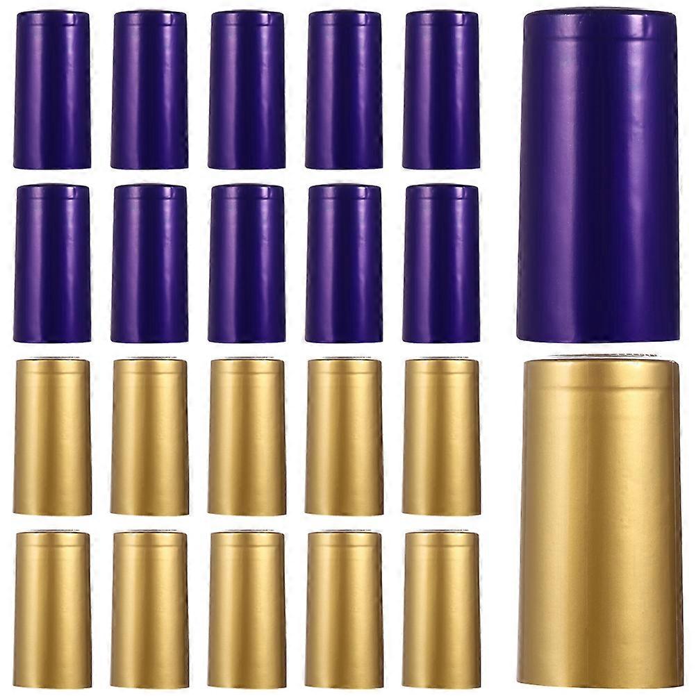 100 قطعة يمكن التخلص منها الحرارة يتقلص يغطي النبيذ البلاستيكي يغطي كبسولات الانكماش الحراري قبعات قابلة للتقلص