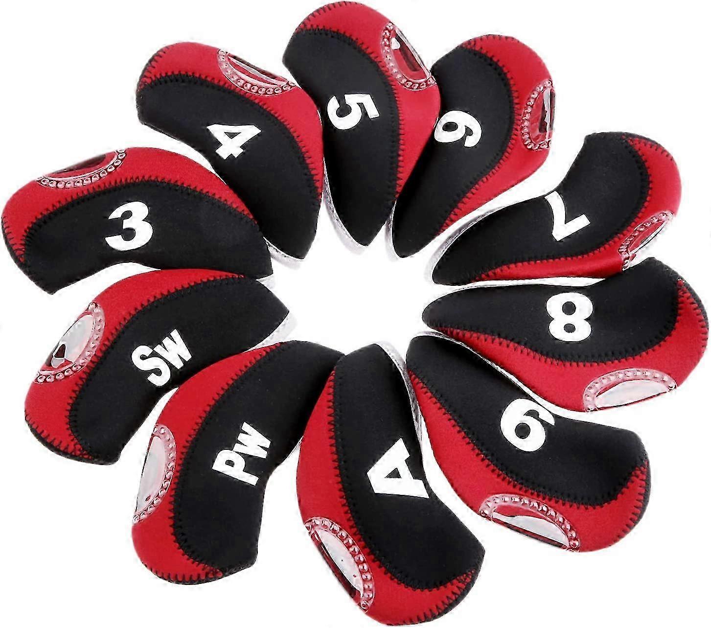 Headcovers de clube de golfe de 10 pacotes com etiquetas numéricas