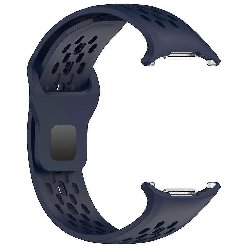 Watch Strap 22MM Breathable Silicone Replacement Strap for Hole Style Sports Accessories for Samsung Galaxy Watch7 Ultra (Midnight Blue)