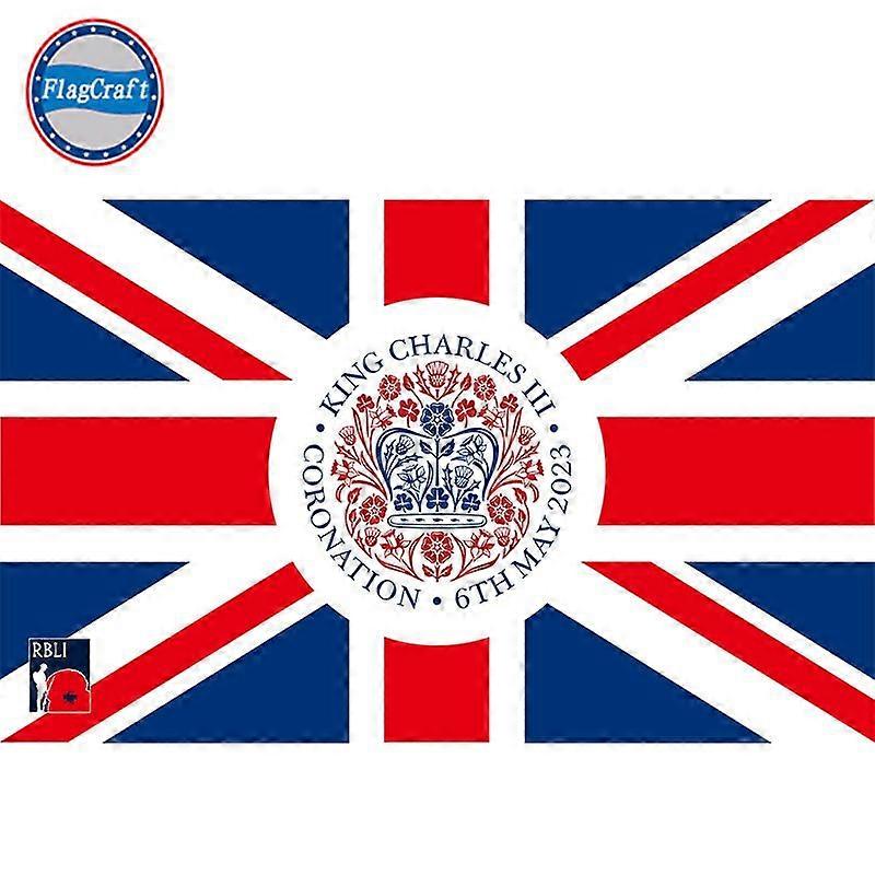 Custom Flag God Save The King Charles III UK For Home Decoration 100D Polyester Printing From Both Sides Back to Back