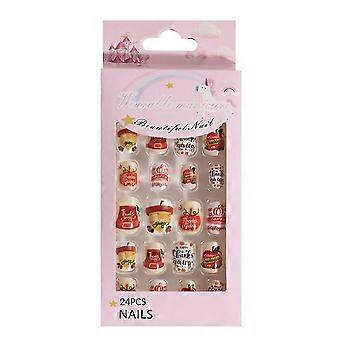 24 Pcs Thanksgiving False Nail Easy Use Eco-friendly Durable Nail Com  PNT-67-372