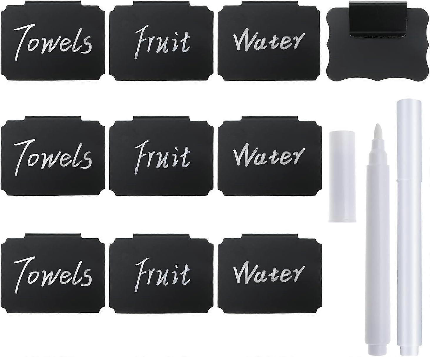 Plastic Basket Label Clips - 10 Pack Removable Kitchen Storage Organizer Clips, Durable and Easy to Use for Clear Labeling