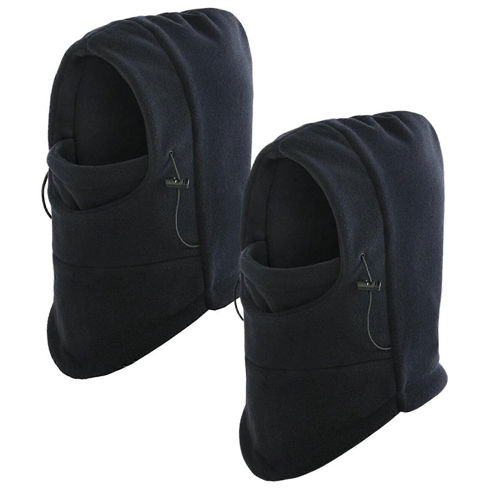 2x Windproof Thermal Fleece Balaclava Beanie Hat Full Face Mask Ski 