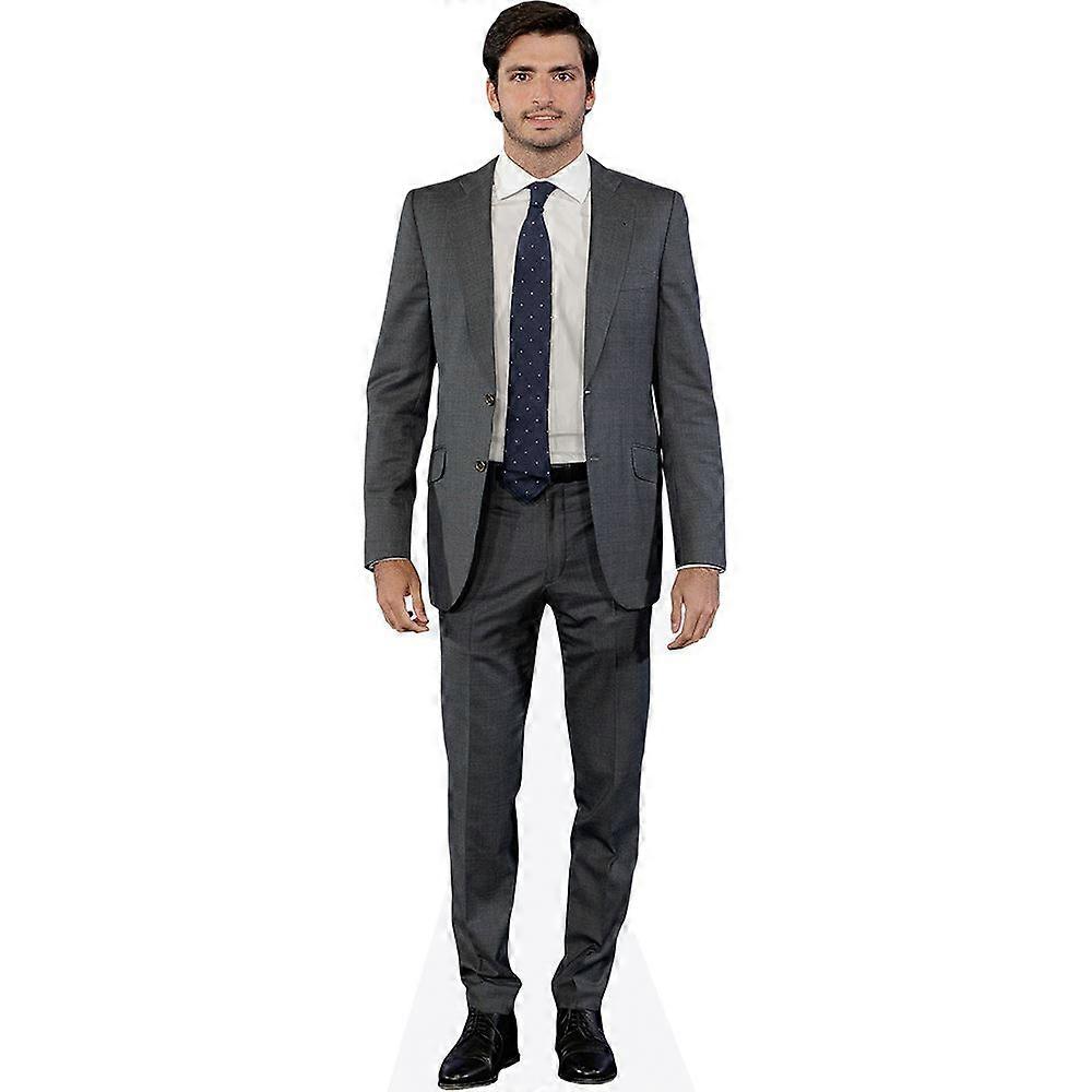 Carlos Sainz Jr (Grey Suit) Cardboard Cutout (lifesize OR mini size). Standee. Stand Up.