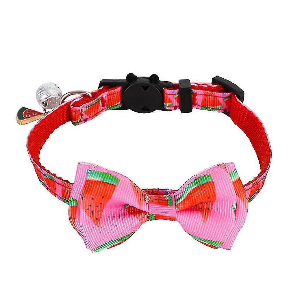 New Pet FruitRibbonCollarRemovable Removable Bell