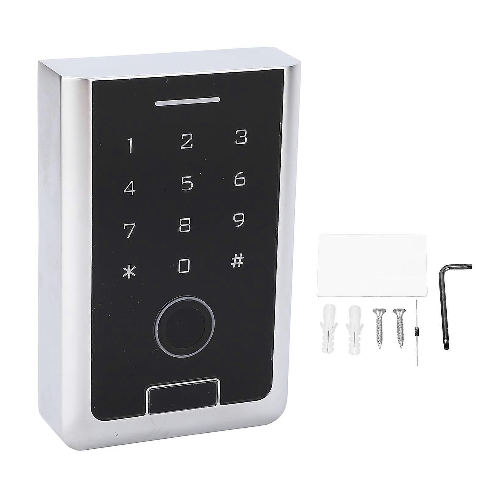 Door Access Control Fingerprint Keypad Waterproof Versatile Keypad Controller Touch Panel for Home Garage Office Outdoor DC12V
