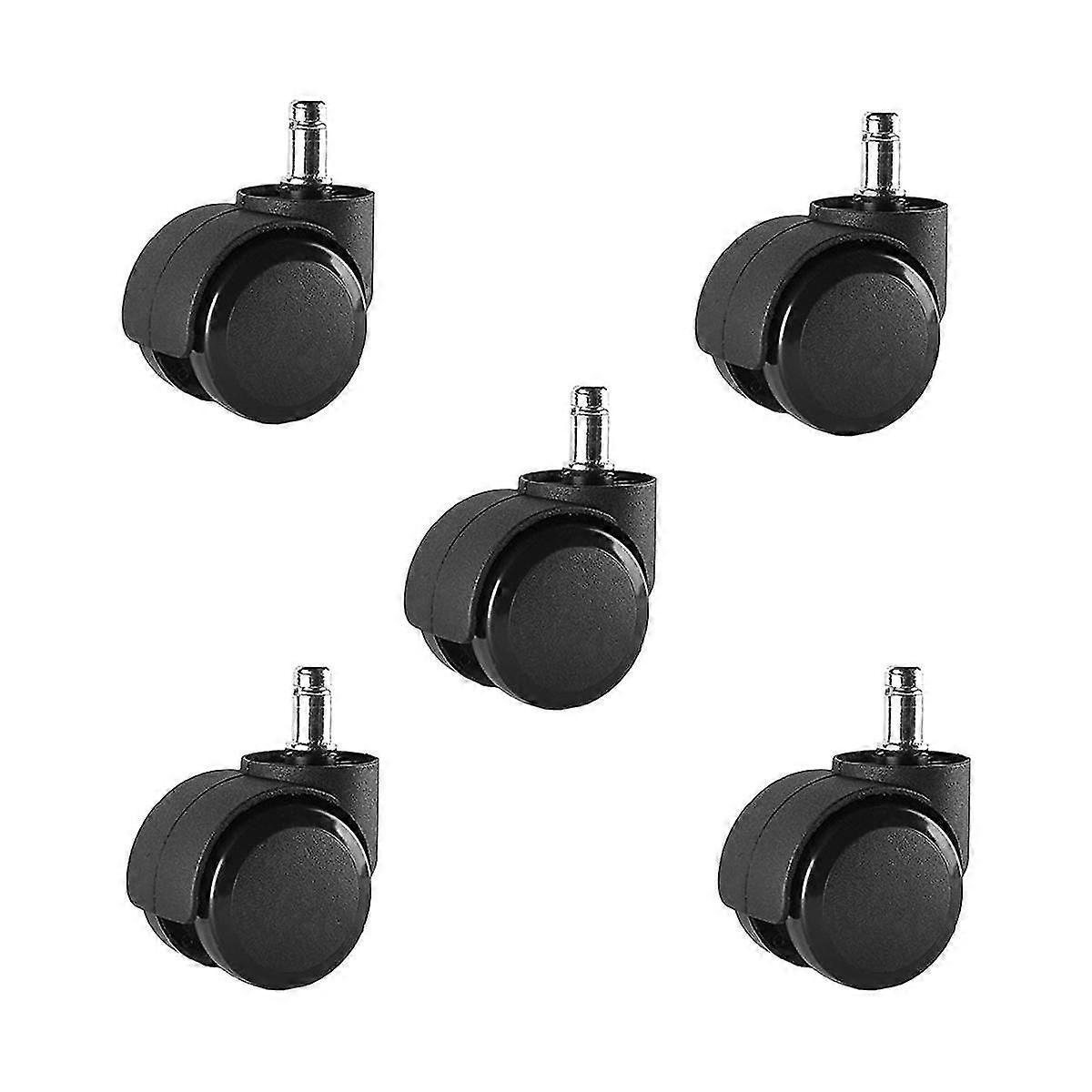 5 قطع 2 بوصة أسود مكتب كرسي عجلات استبدال - عجلات كرسي مكتب الثقيلة استبدال ل H-YKY416