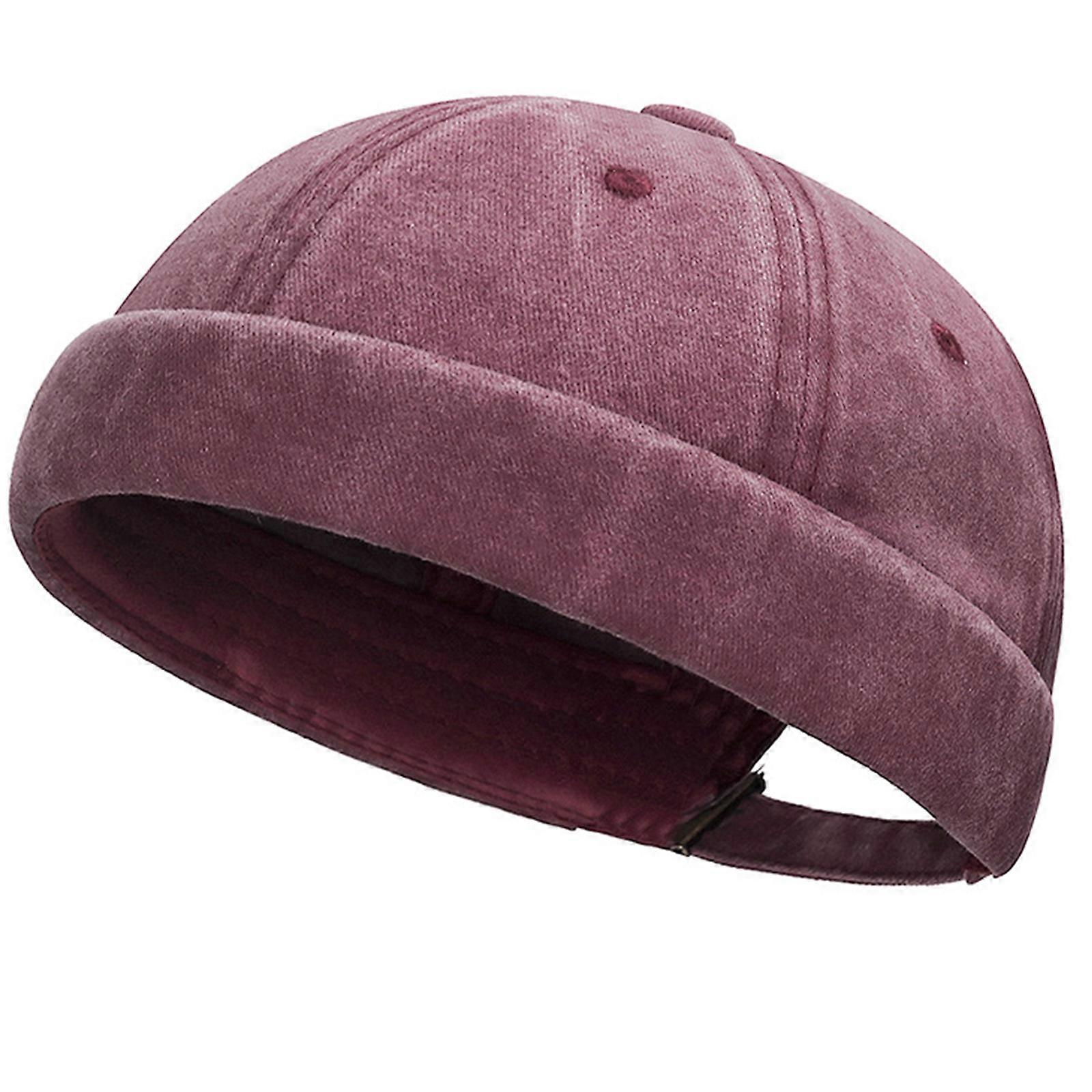 Cool Beanies Hat Vintage Casual Hat Handsome Hip Hop Caps Adjustable Harbour Hat Gift for Couple Boys Girls Multicolored  Burgundy