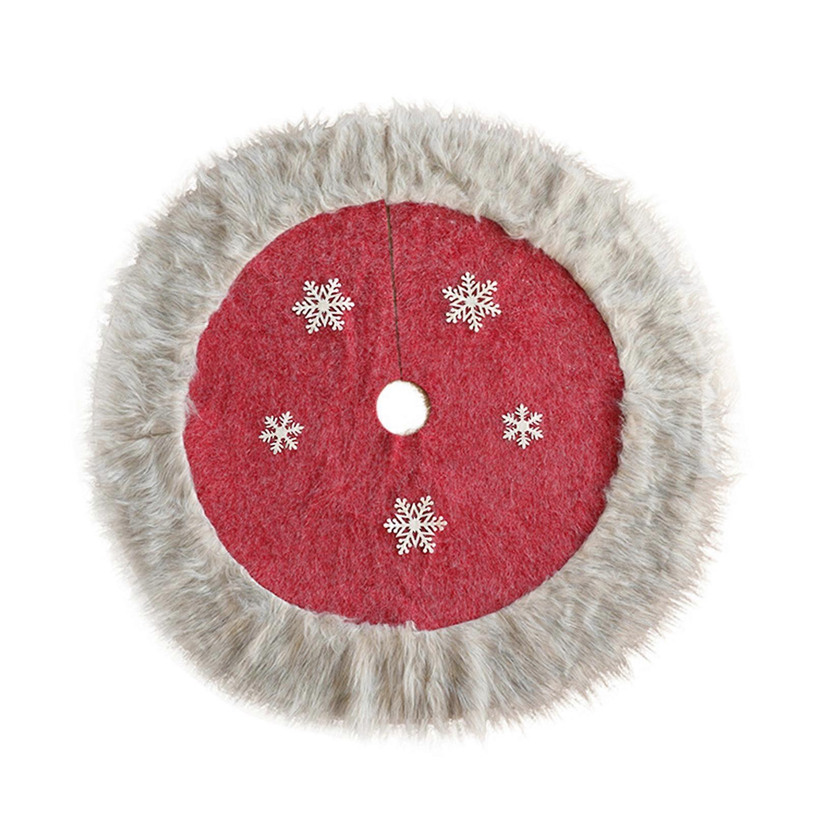 Weihnachtsbaumrock Dekoration Festival Weiße Grenze Baumrock Fußabdeckung, um die Ästhetik des Weihnachtsbaums zu erhöhen