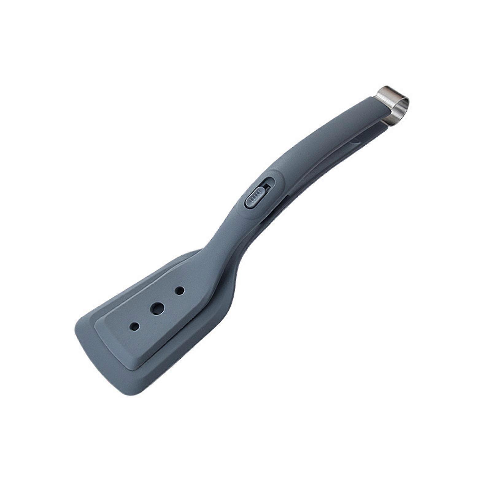 Practical Kitchen Tool Unique Turners Grip & Flipping Tongs Scrapers Cooking Tool for Frying Turn and Grilling Dark Gray