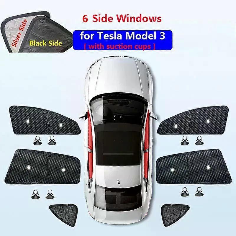 Upgrade Privacy Sunshade for Tesla Model 3 Y S X Front Side Window Sun Visor Shade UV Protector Blind Shading Outdoor Camping