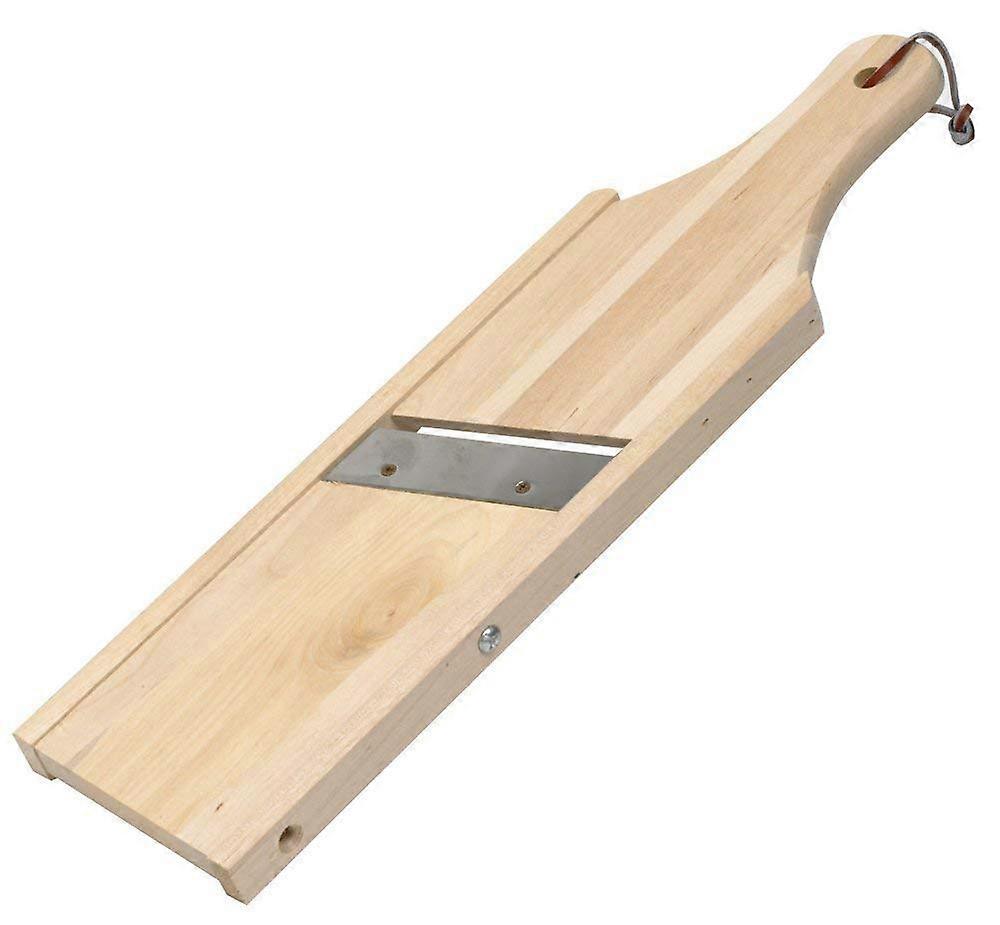 Wood Plantain Slicer 13.8 x 4 x 1 Inches - Durable Wooden Tool for Easy Plantain Slicing and Preparation