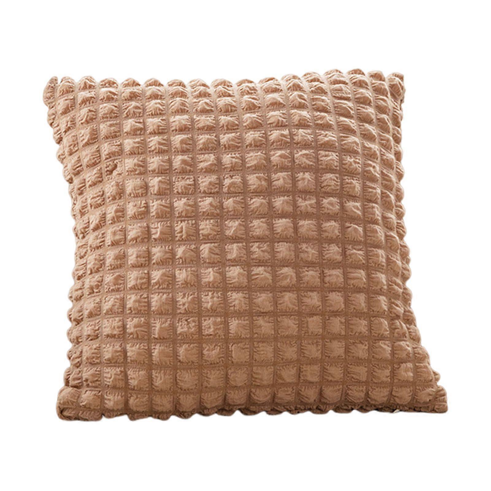 45x45CM Square Pillow Case Puff Lattice Elegant Solid Color Modern Zipper Polyester Sofa Bedroom Home Decoration Pillow Cushion Cover