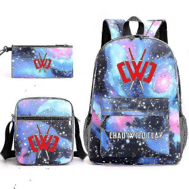 Chad Wild Clay Game Student Schoolbag Creative Pattern Casual Backpack Small Shoulder Bag Pencil Case-13