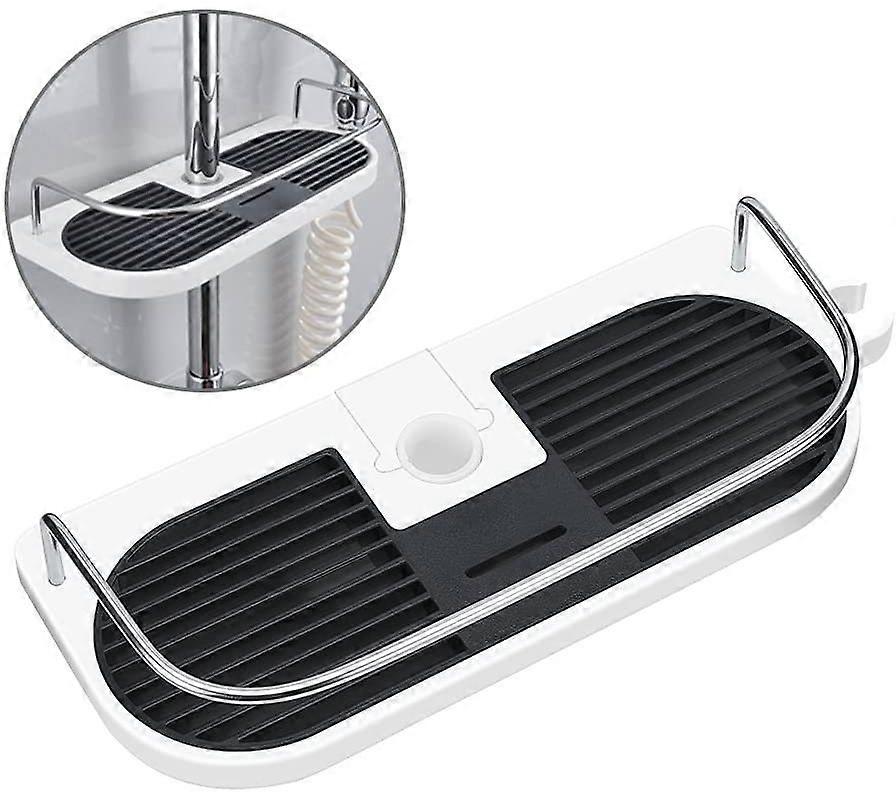 No drilling shower shelf for the shower rail - bathroom shower rack adjustable height, for shower rail with a diameter of 19mm - 25mm