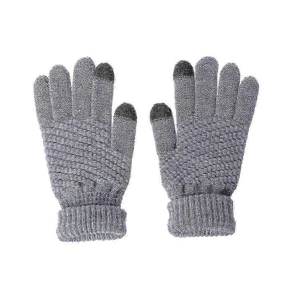 Winter Windproof Glove Full-finger Solid Color Mitten For Cycling Supplies