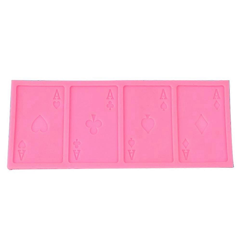 Poker Shape Silicone Cake Mold for Baking, Cookie and Chocolate Sugar Paste Bakeware, Durable and Flexible Design