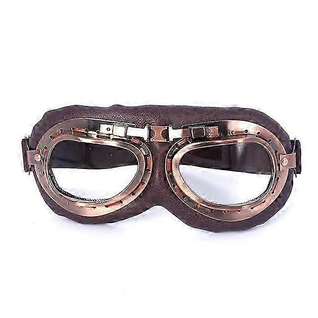 レトロなオートバイ用ゴーグル メガネ ヴィンテージ モトクラシックゴーグル ハーレー パイロット スチームパンク ATV バイク 銅ヘルメット用