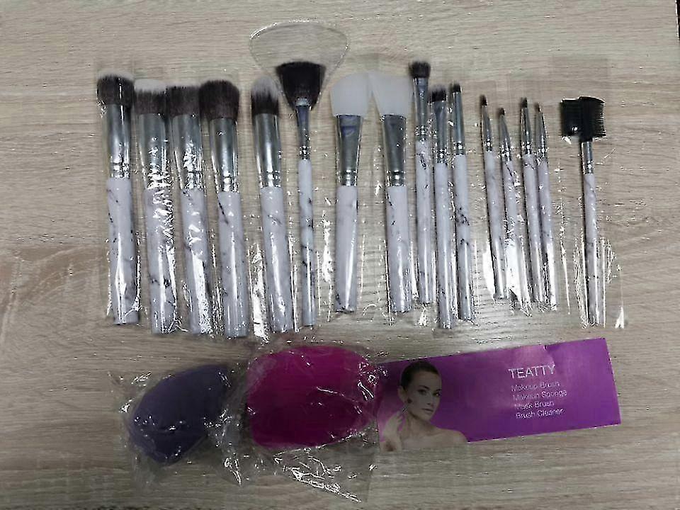 Marble Makeup Brushes with Makeup Sponge Dali Stone Cosmetic Brush Set Make Up Tool