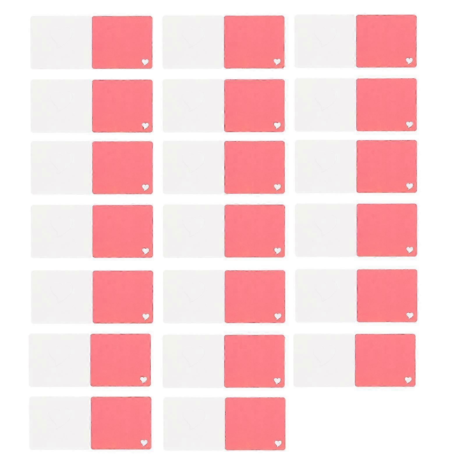 20Pcs Greeting Card Single Color for Sending Blessing Gift Accessories 20 x 8.5cmRed Heart