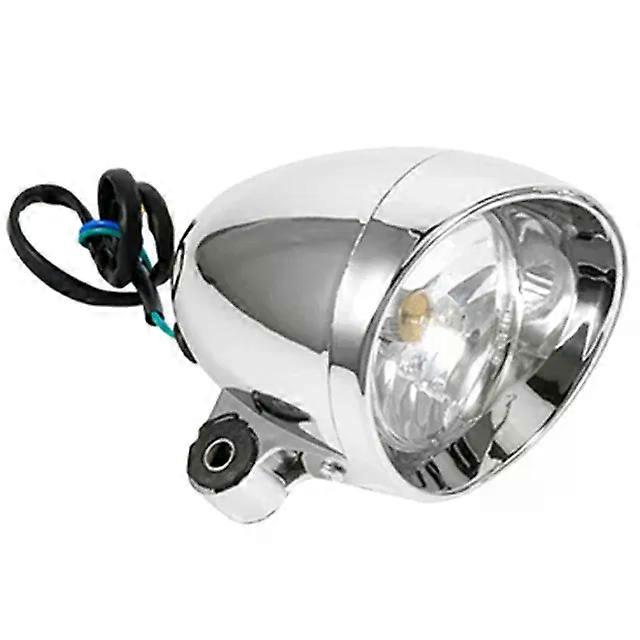 Universal Motorcycle Fog Lamp Headlight 2 4'' Chrome Motorcycle Front Headlight Motorcycle Retro LED Headlamp Auxiliary Headlamp