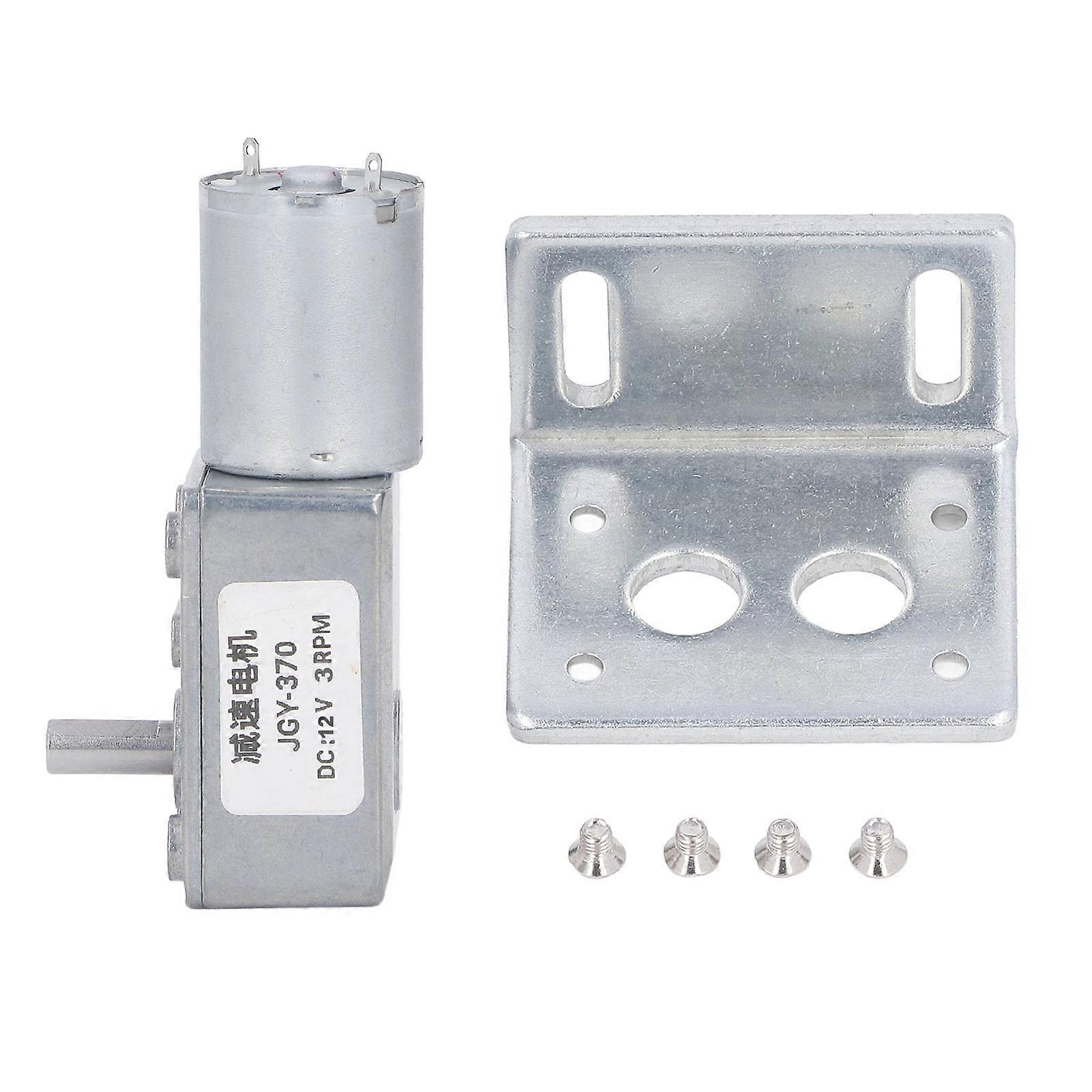 12V DC Geared 12mm Single Shaft Self Locking Reversible Worm Gear Speed Reduction Motor 4‑25KG.CM