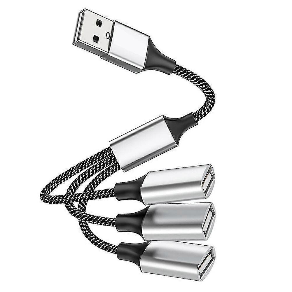 Usb To Usb 2.0 Triple Usb Port Hub Otg Adapter, Usb A To 3 Usb