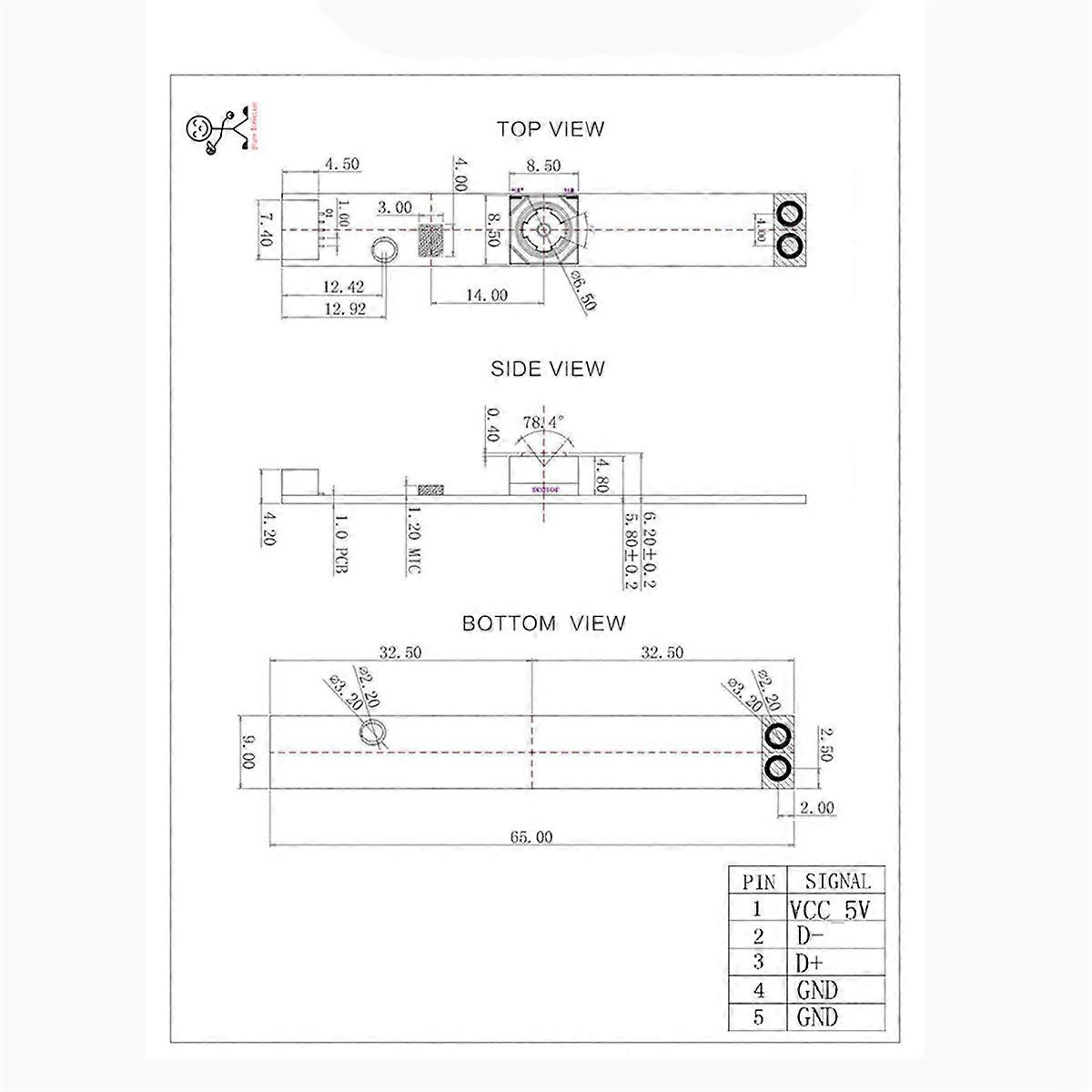 13MP 4K USB Camera Module OV13B10 78.4°