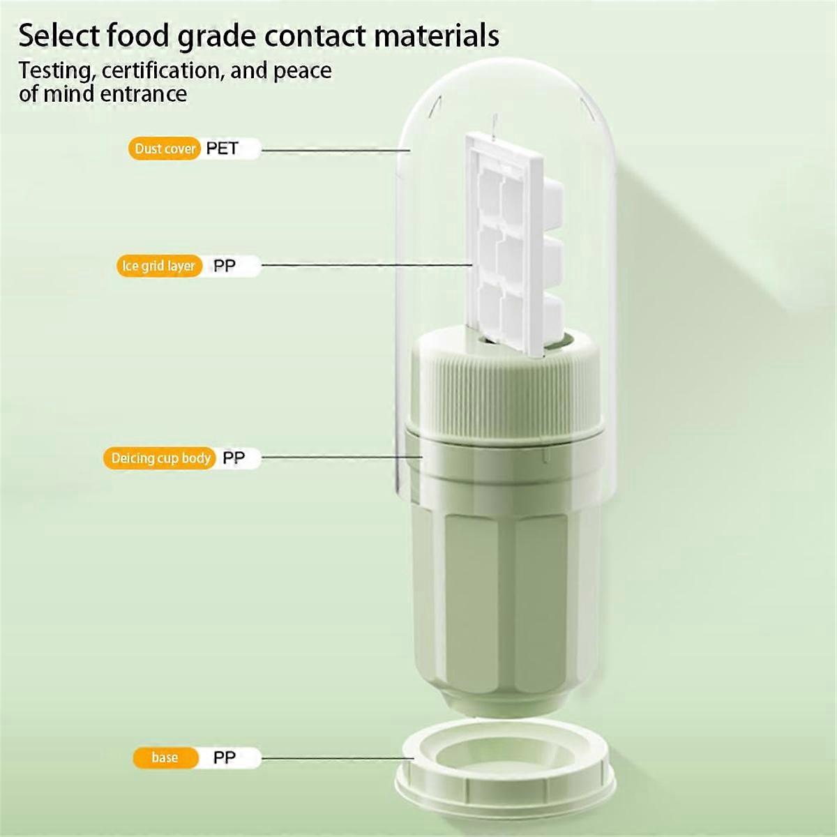 Rotating Ice Grid Ice Block Mold Ice Making Cup Orange