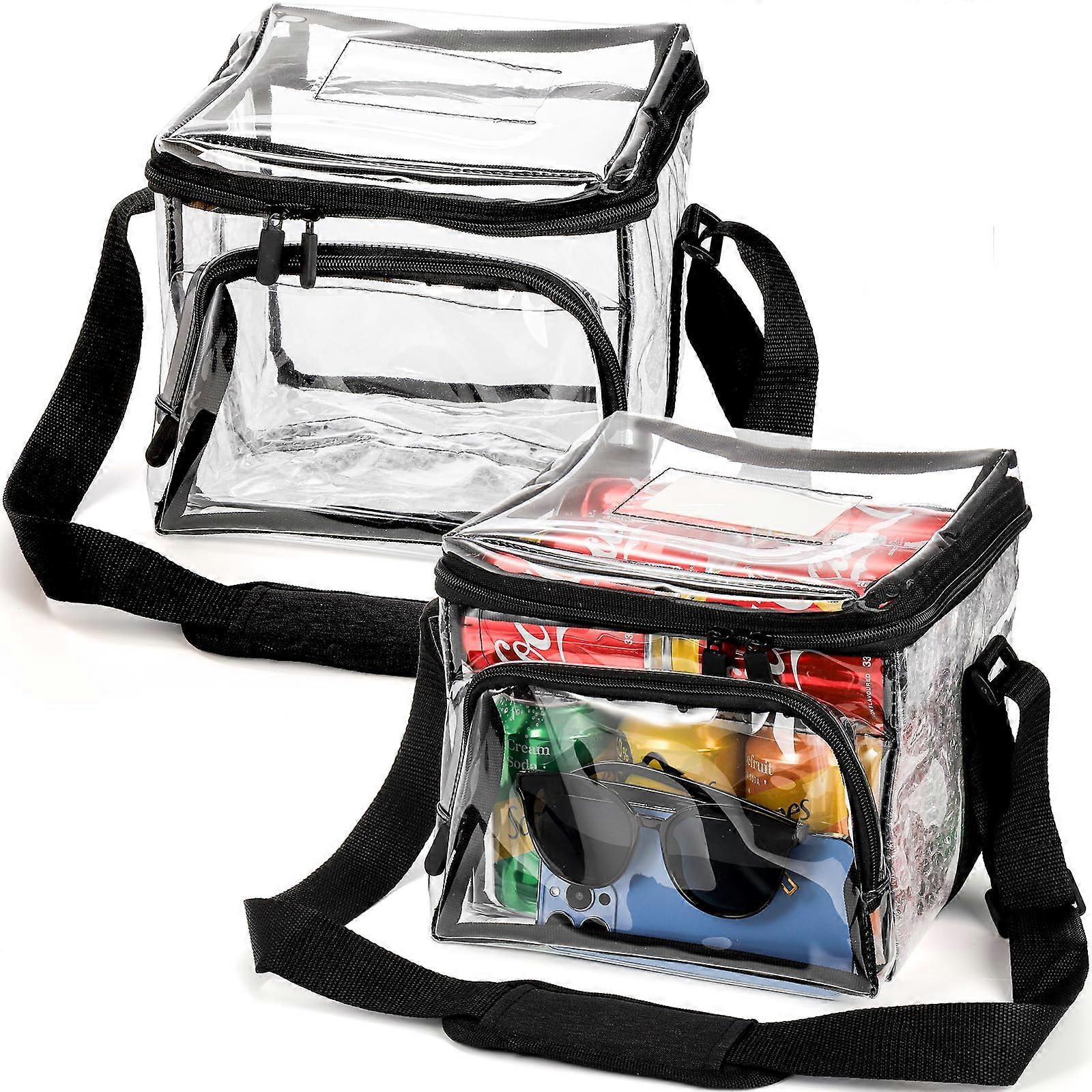 Clear Zippered Plastic Stadium Lunch Bags for Work and Picnic