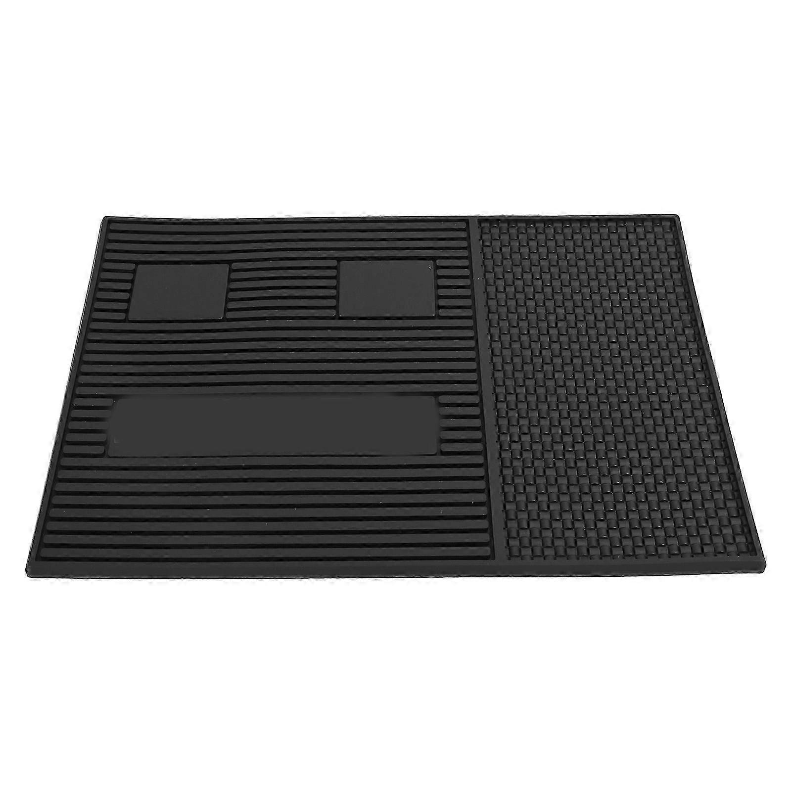 Non Slip Waterproof Soft Silicone Barber Tool Organizer Mat for Clipper Brush Scissors