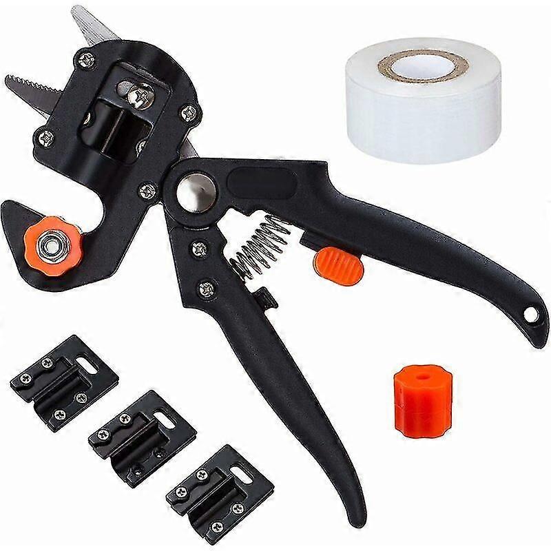 Professional Fruit Tree Grafting Pliers, Pruning Shears Gardening Scissors For Plant Grafting With 1 Roll Tape And 3 V/u/ Shape Cutting Blades