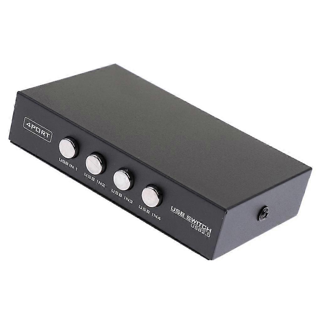 USB 2.0 Manual Sharing Switch 4 Port HUB Adapter For PC Scanner Printer