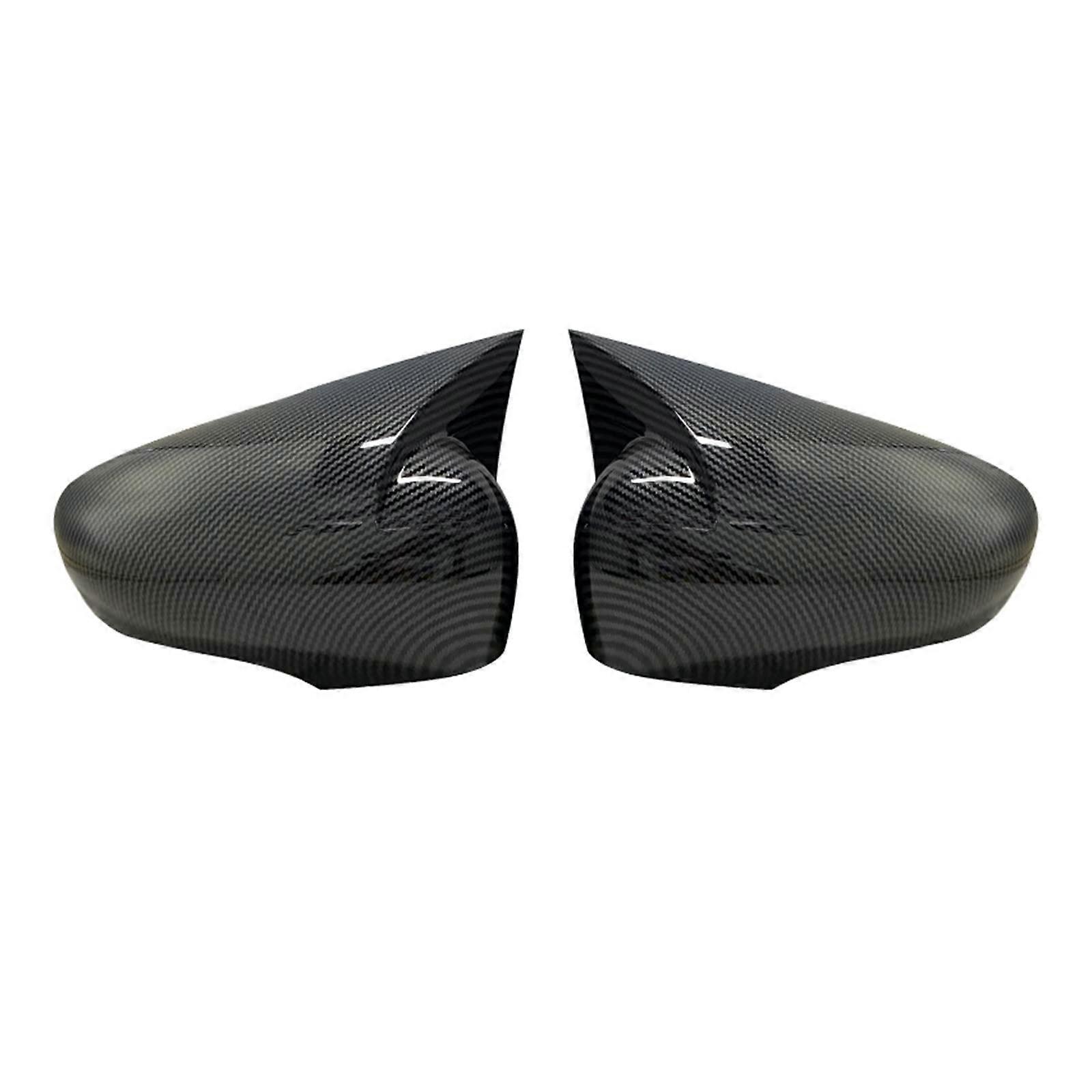 2 Pcs Mirror Covers Caps Rearview Mirror Case Gloss Black Fit for Clio Renault 4 2012-2019 Rearview Mirror Cover (Color : Carbon Fiber Pattern)