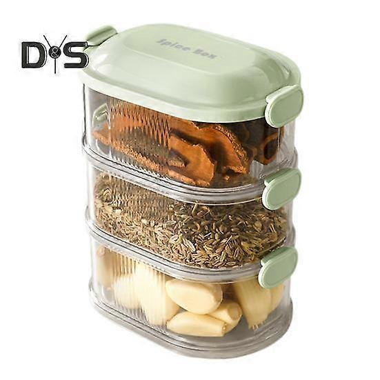 Large Capacity Storage Box Spice Container Easy-to-Clean Flip-Top Design Dustproof Moisture-Proof Food Storage Box Sealed Case