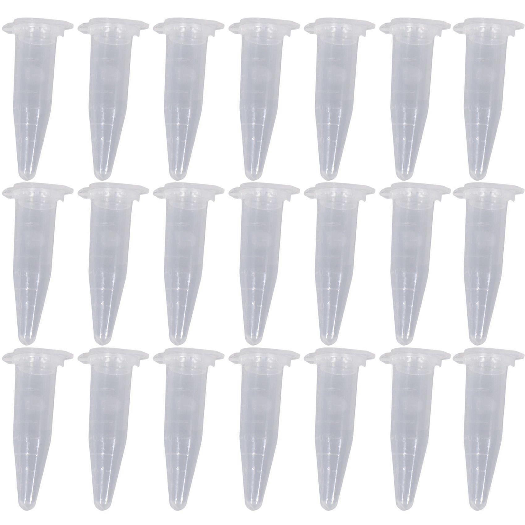 100PCS 1.5ml Lab Mini Plastica Provetta Centrifuga Fiala Tappo A Scatto 42x11mm Trasparente