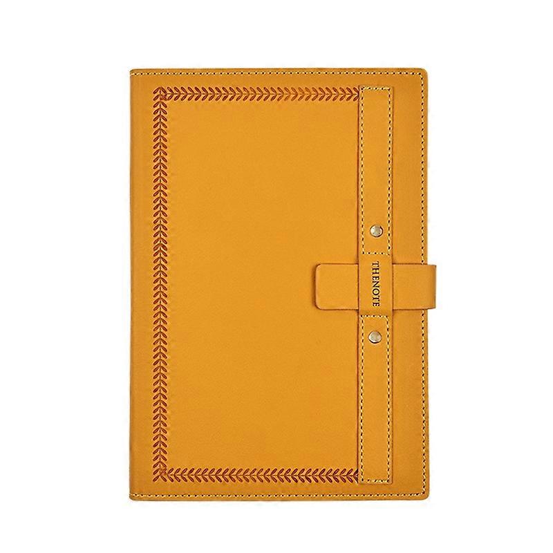 A5 PU Leather Matte Cover Embossed Insert Buckle Notebook