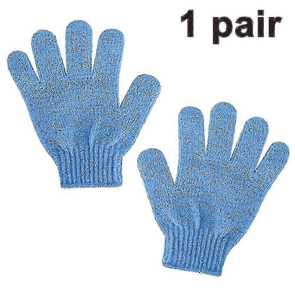 Exfoliating Dual Texture Bath Gloves For Shower, Spa(1 Pair Glove)