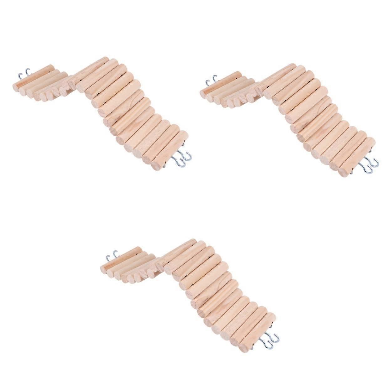 Pcs Natural Habitat Decor Stimulating Exercise Bridge for Hamsters Mice Small Birds Bendable Ladder Toy