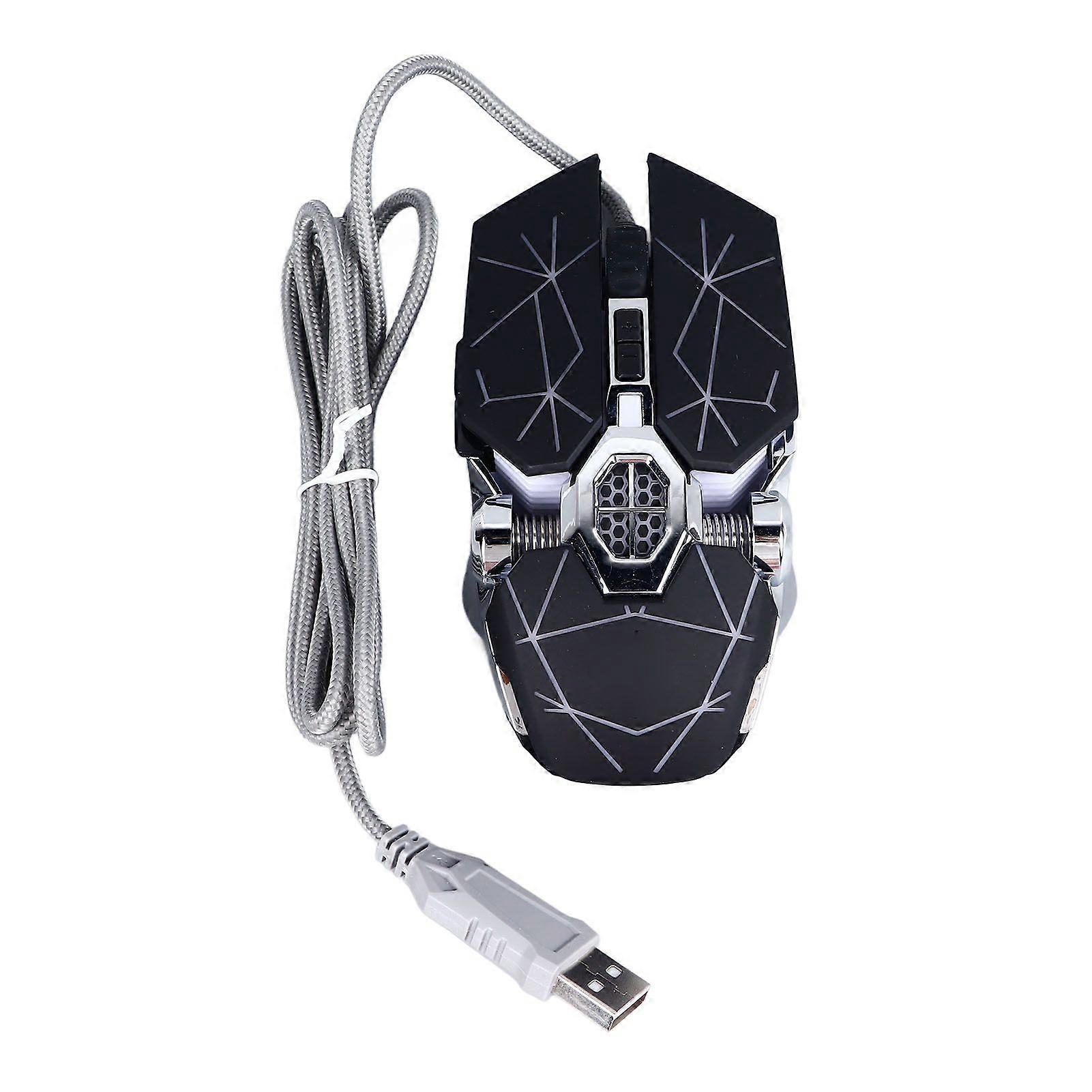 SQCLV Mechanical Gaming Mouse Precise Control Quick Response RGB Ergonomic Wired Mice for Computer