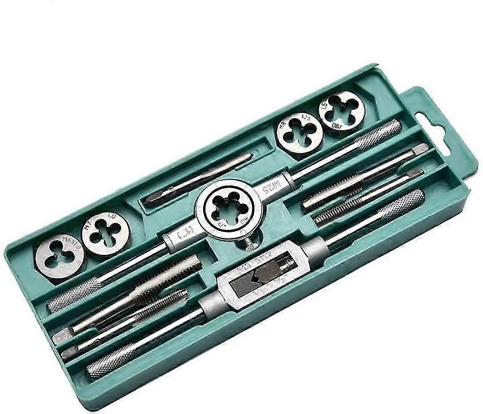 Taps And Dies Kits 12pcs Wrench Metric Screw Hand Tapping Tools M3-m12 M25