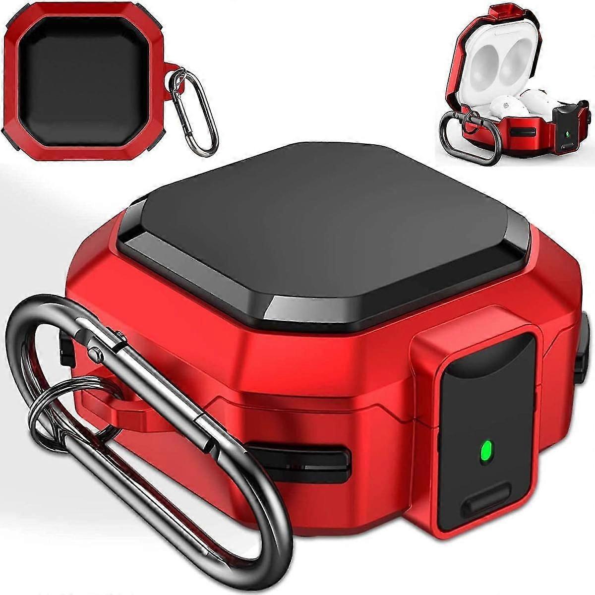 For Military Armor Case With Secure Lock For S X Galaxy Buds Pro Case/ Buds Live Case/ Buds 2 Case Cover Full-body Rugged