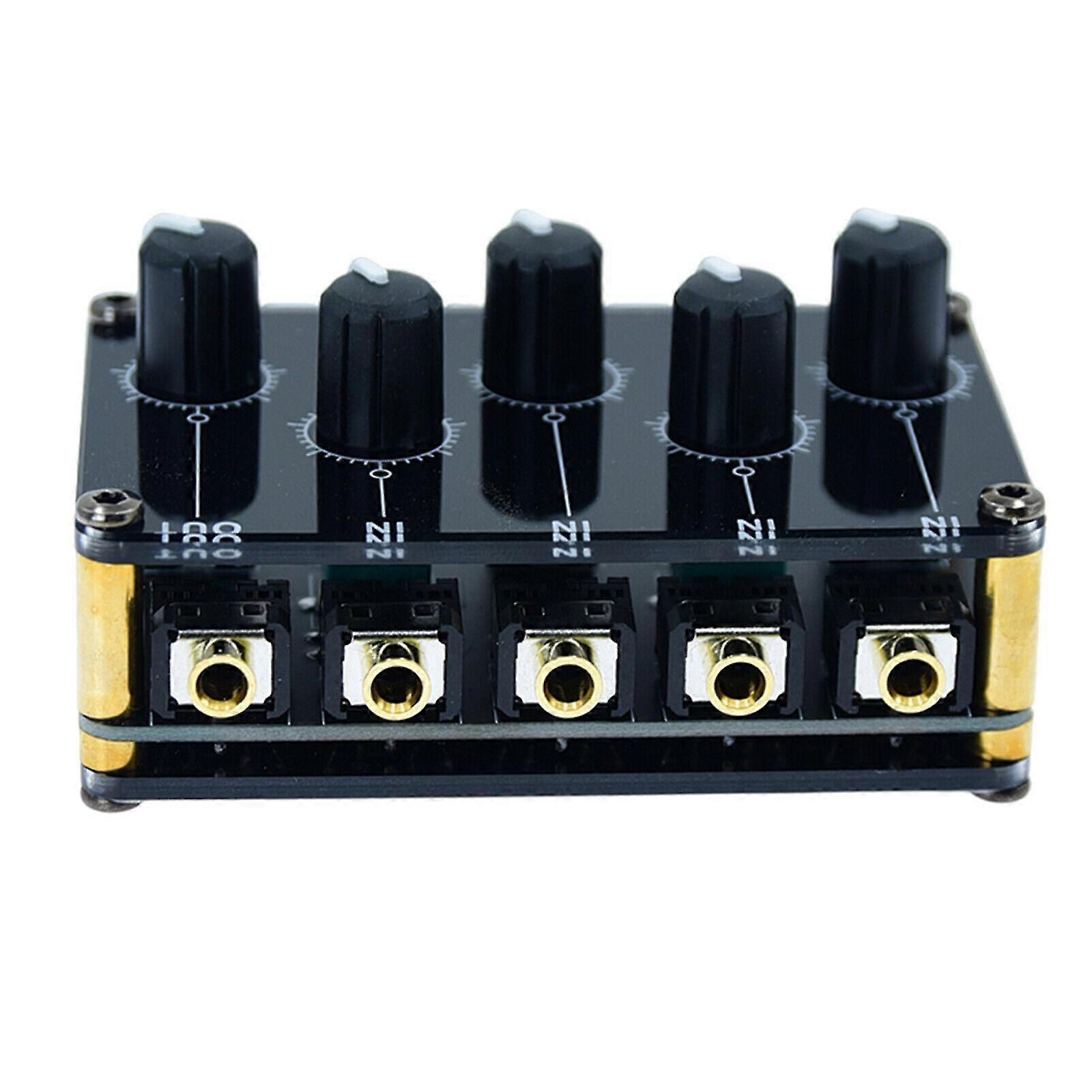 Mini 4 Channel 3.5mm Audio Sound Line Mixer Pro Live Studio Console Recording