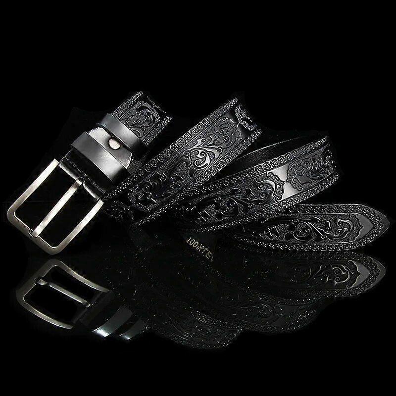 חגורות לגברים פרה באיכות גבוהה עור אמיתי חגורה מעוצבת זכר אופנה קלאסית וינטאג 'רצועת אבזם עבור קאובוי ג'ינס