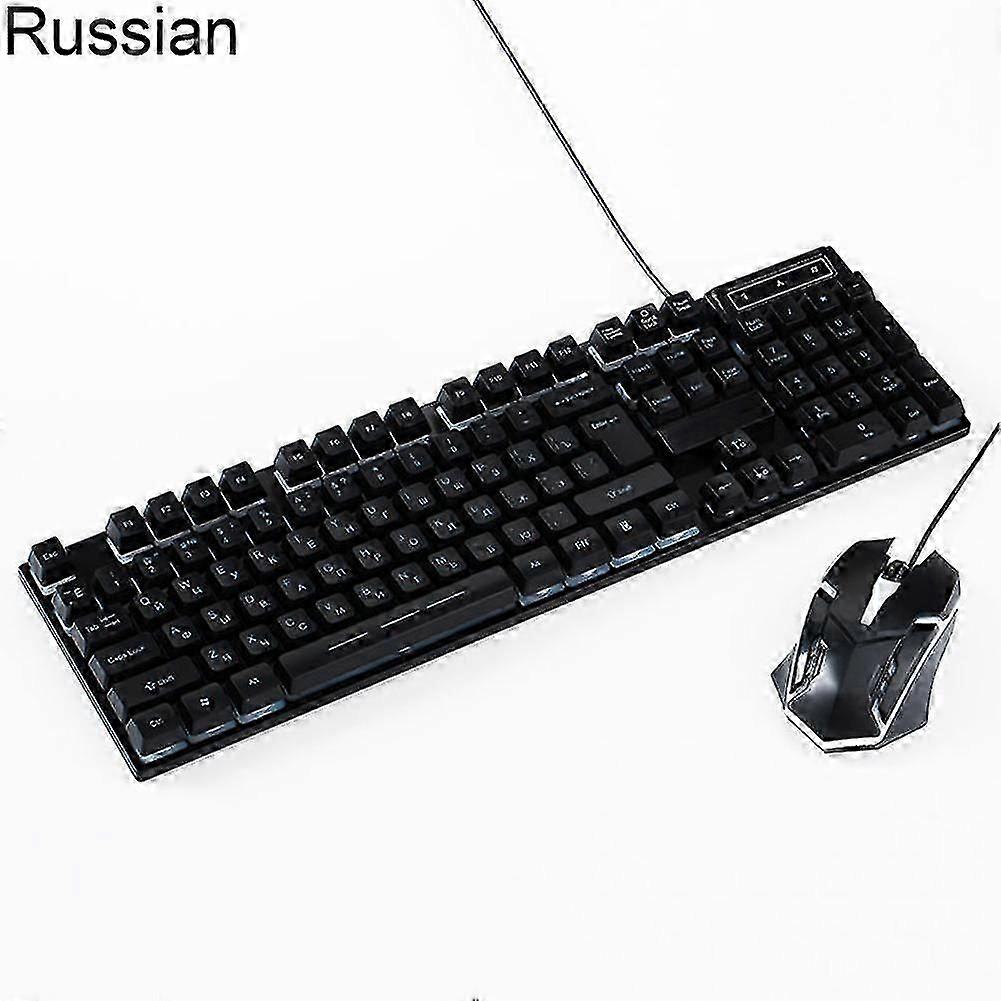 USB Wired Backlight Gaming Mechanical Keyboard Mouse Set Computer Accessory
