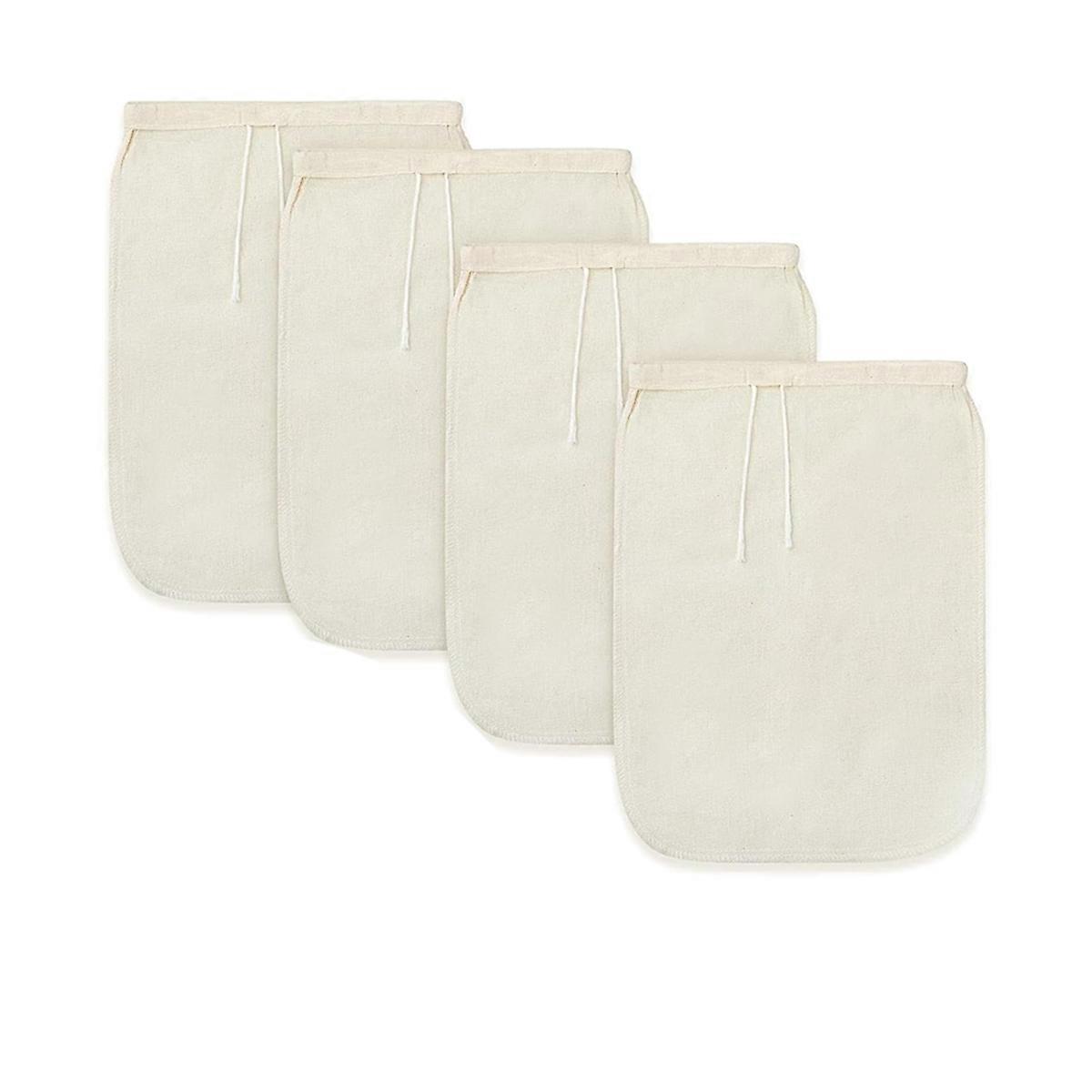 4Pcs 7.9x11.8 Inches Yogurt Strainer Organic Reusable Cold Coffee Filters Bag for Straining Yogurt S
