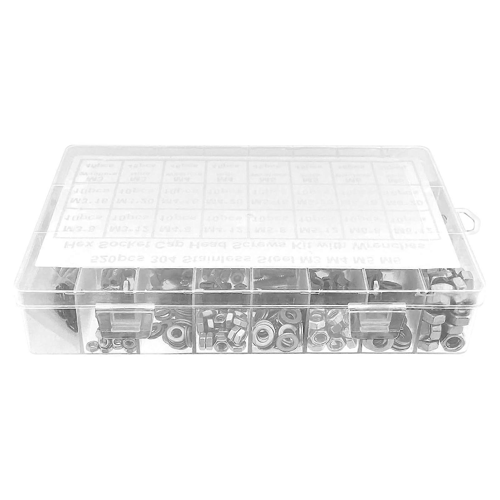 520PCS Socket Head Cap Screws Nuts Assortment Kit  Strength and Corrosion